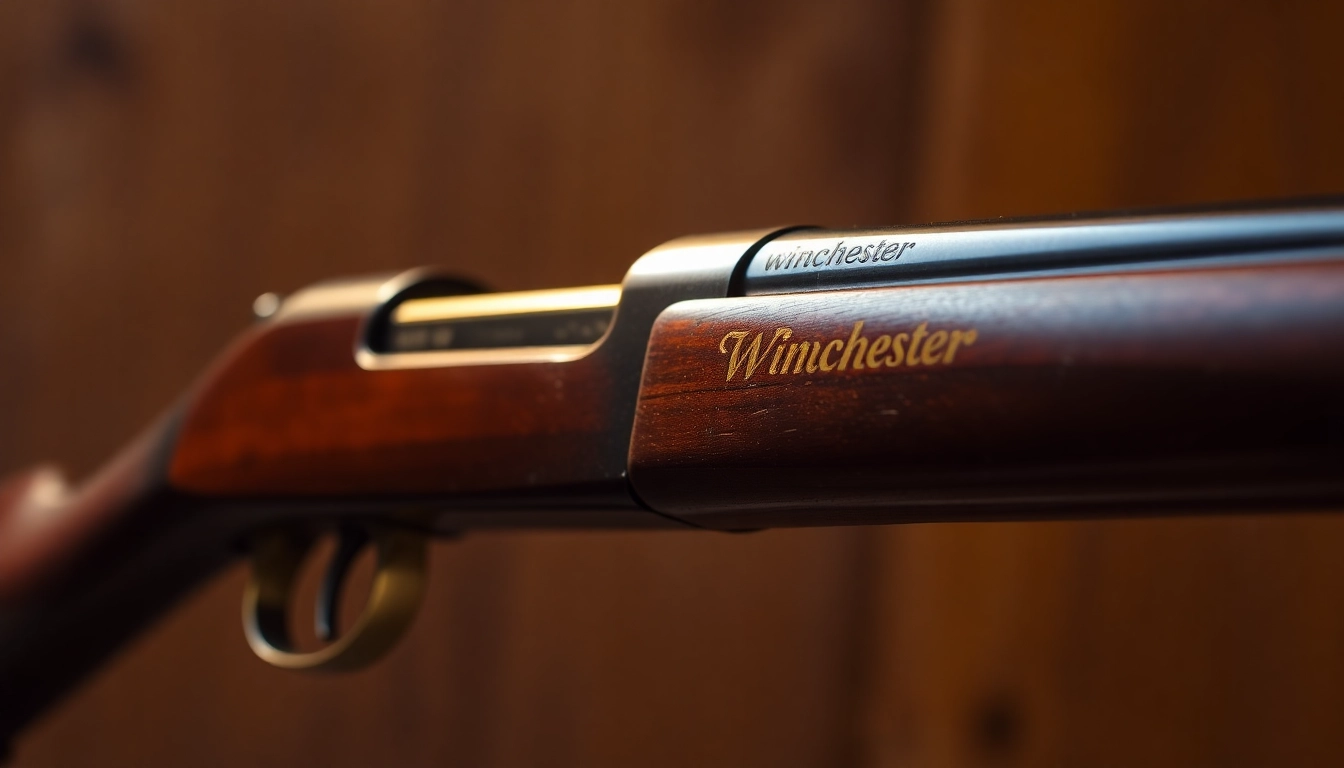Authentic 32WIN rifle with detailed markings and classic wood stock, emphasizing tradition and craftsmanship in firearm imagery.