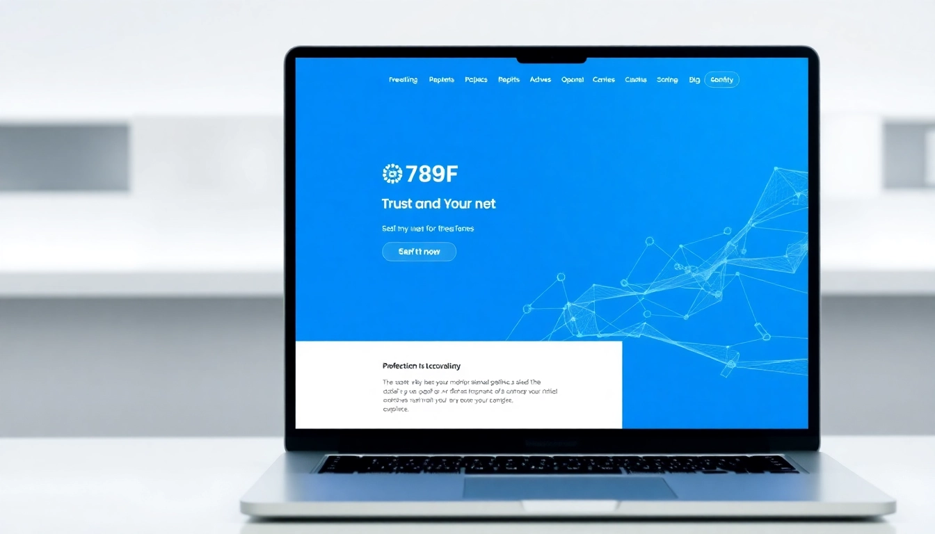 789f website homepage showcasing modern design and digital trust elements, increasing user engagement and credibility.