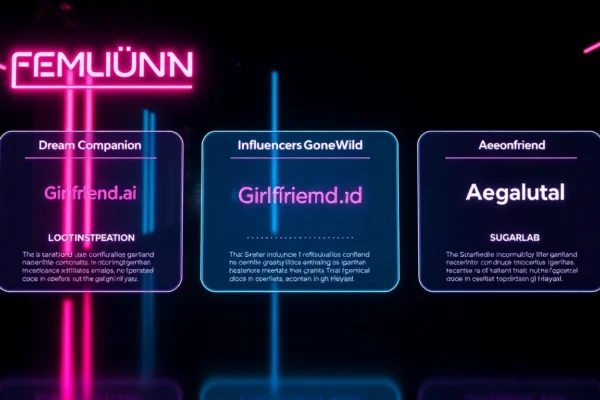 NSFW Image Generator showcase: Dream Companion, InfluencersGoneWild, Girlfriend.ai.