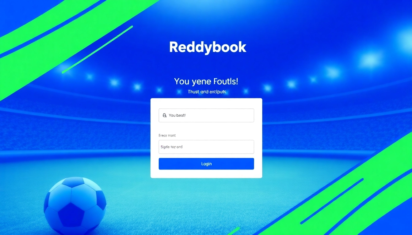 Secure Reddybook login page with user credentials on a sports-themed platform, inviting users to access betting features easily.