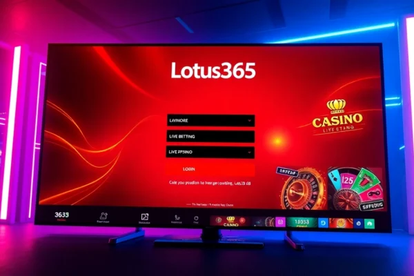 Secure Lotus365 ID login portal with vibrant betting options, highlighting safety and ease of access for users in India.