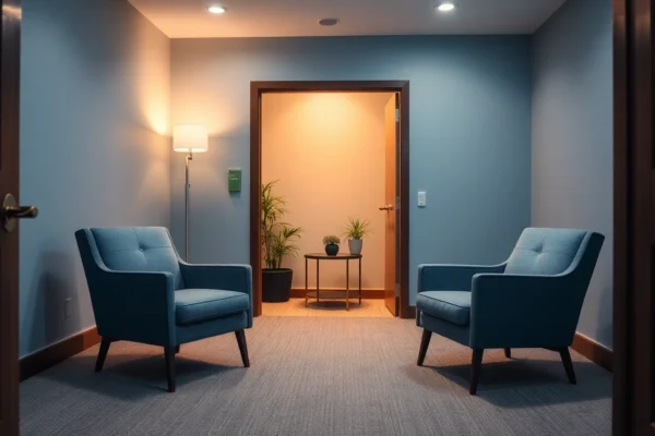Terapia par Lublin: Psychologist conducting couples therapy session in a cozy office setting