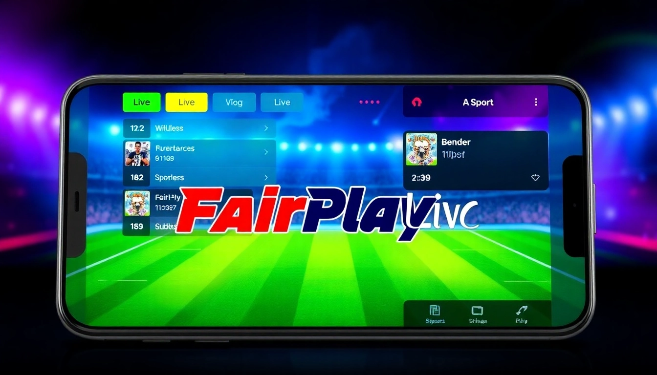 FairPlay live sports betting interface showing real-time scores and betting options for user engagement.