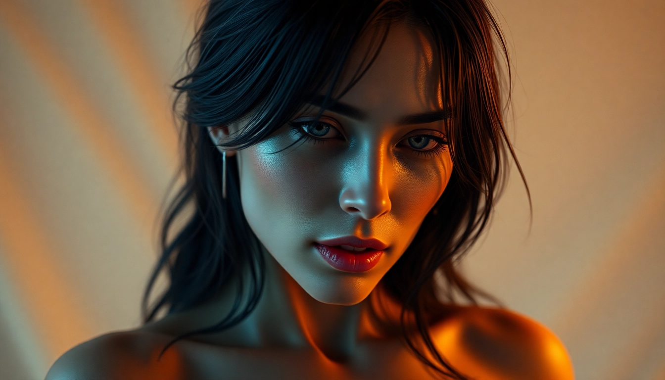 Detailed shot created by a top nsfw image generator showcasing realistic adult figure with lifelike textures and expressive pose, ideal for digital art.
