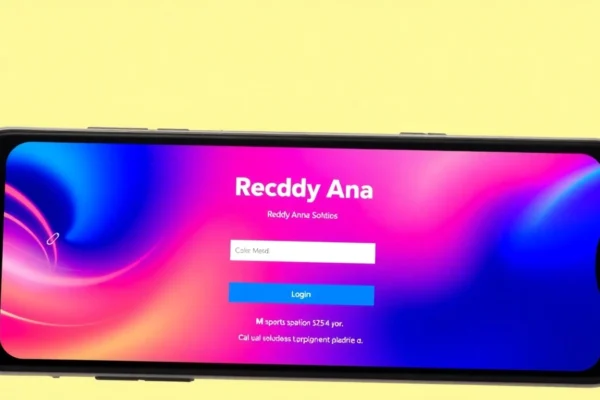 Secure Reddy Anna Login page displayed on a smartphone, enabling quick access to betting and gaming features within a sleek interface.