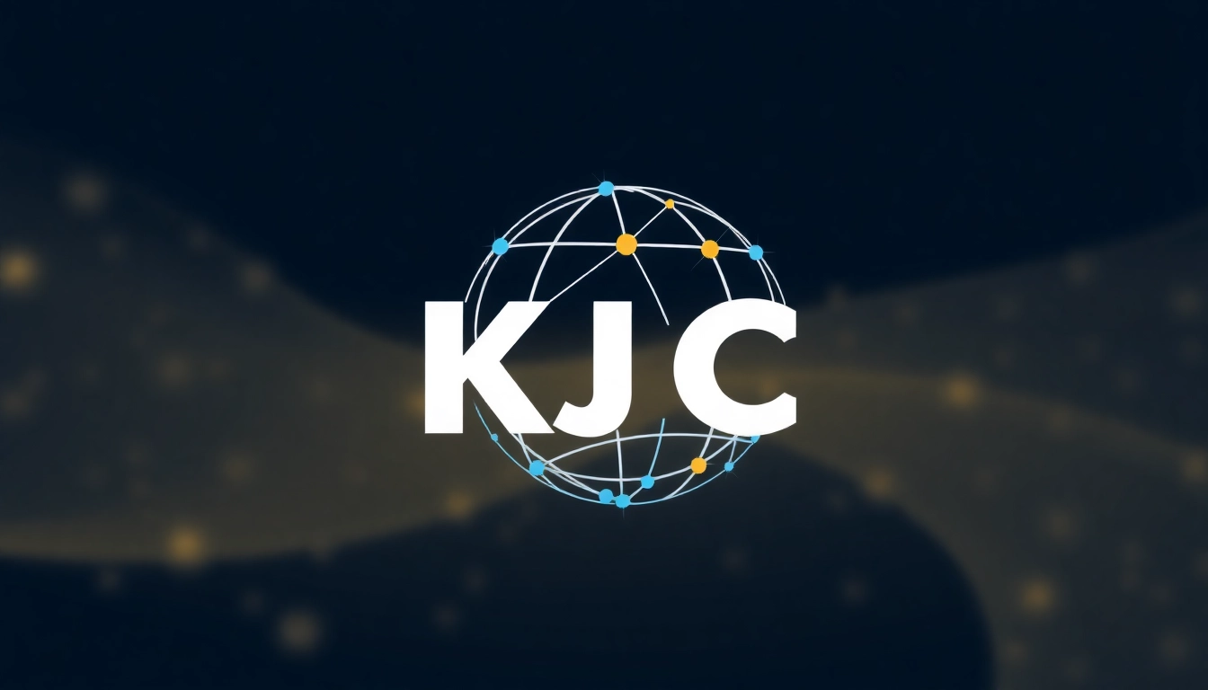 Liên minh quốc tế KJC symbol representing global entertainment connectivity and technological innovation, emphasizing trust and community.