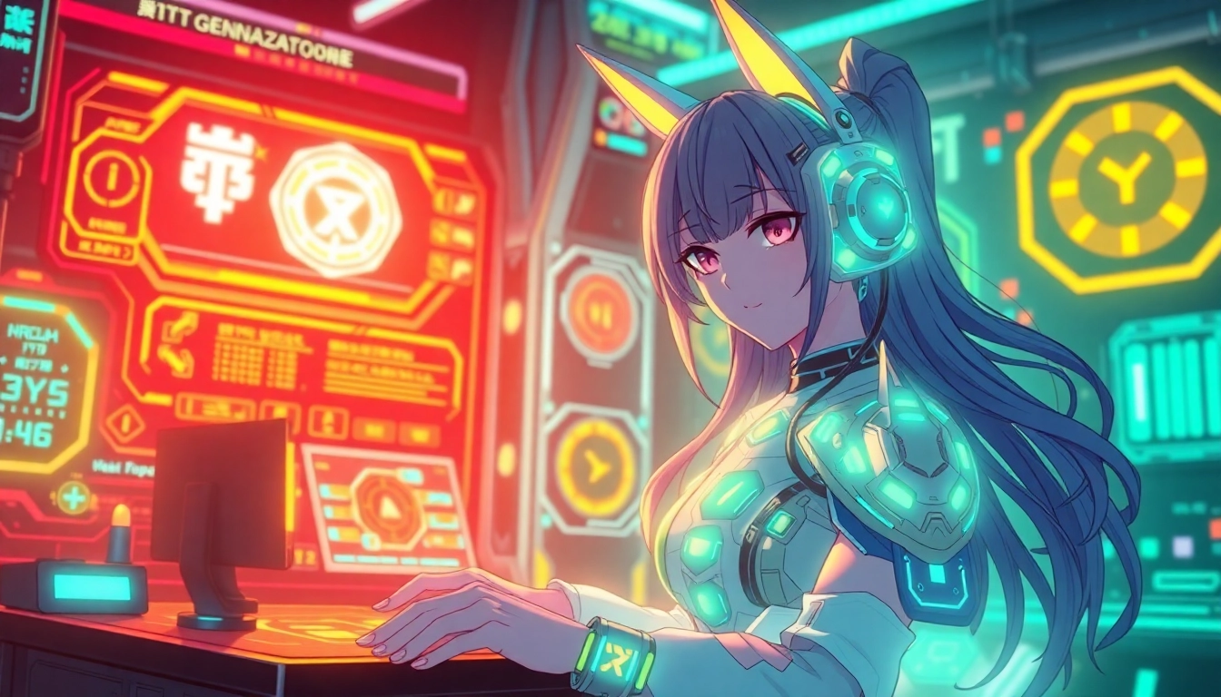 An AI hentai generator creating detailed anime character art with vibrant colors and high-resolution graphics for immersive experiences.