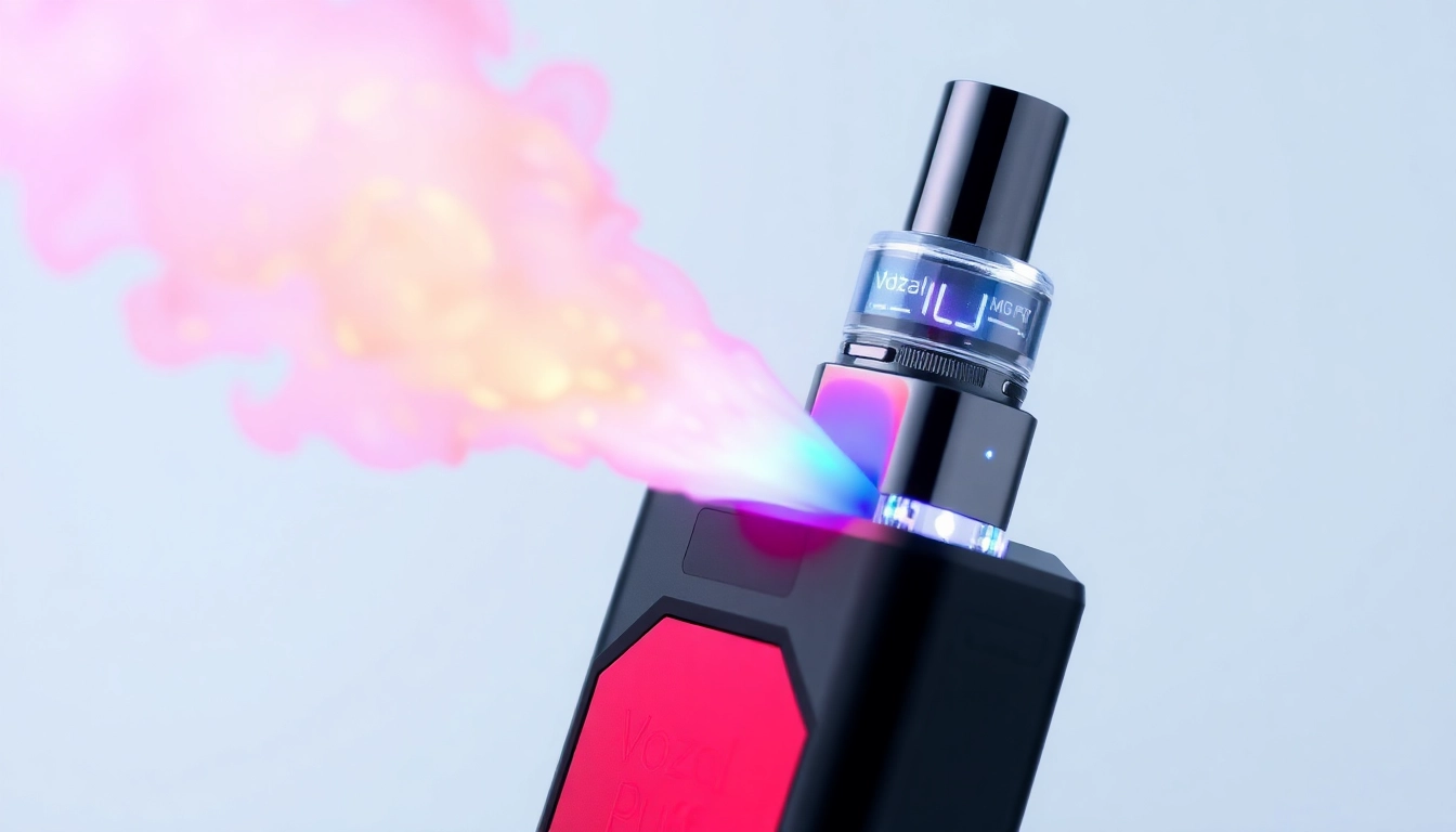 High-quality Vozol Puff disposable vape with vibrant vapor output, highlighting sleek design and colorful flavors for an engaging user experience.