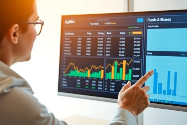 Professional investor analyzing Funds and Shares guides to optimize investment strategies for