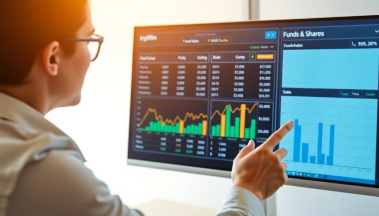 Professional investor analyzing Funds and Shares guides to optimize investment strategies for