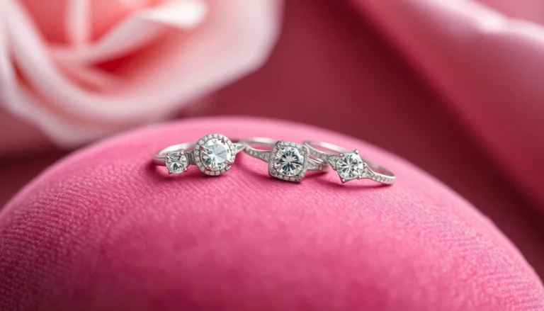 Proposal rings showcased on velvet with sparkling diamonds, perfect engagement jewelry display