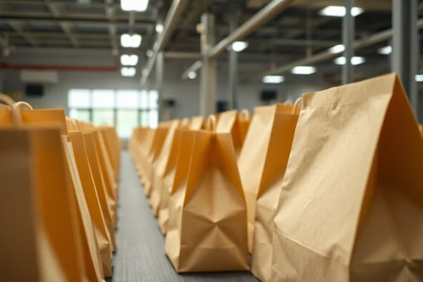 High-quality torba papierowa in use, showcasing eco-friendly and durable design for packaging