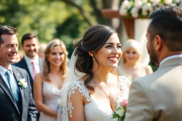 Professional eskuvo fotos capturing authentic wedding moments in beautiful outdoor setting with