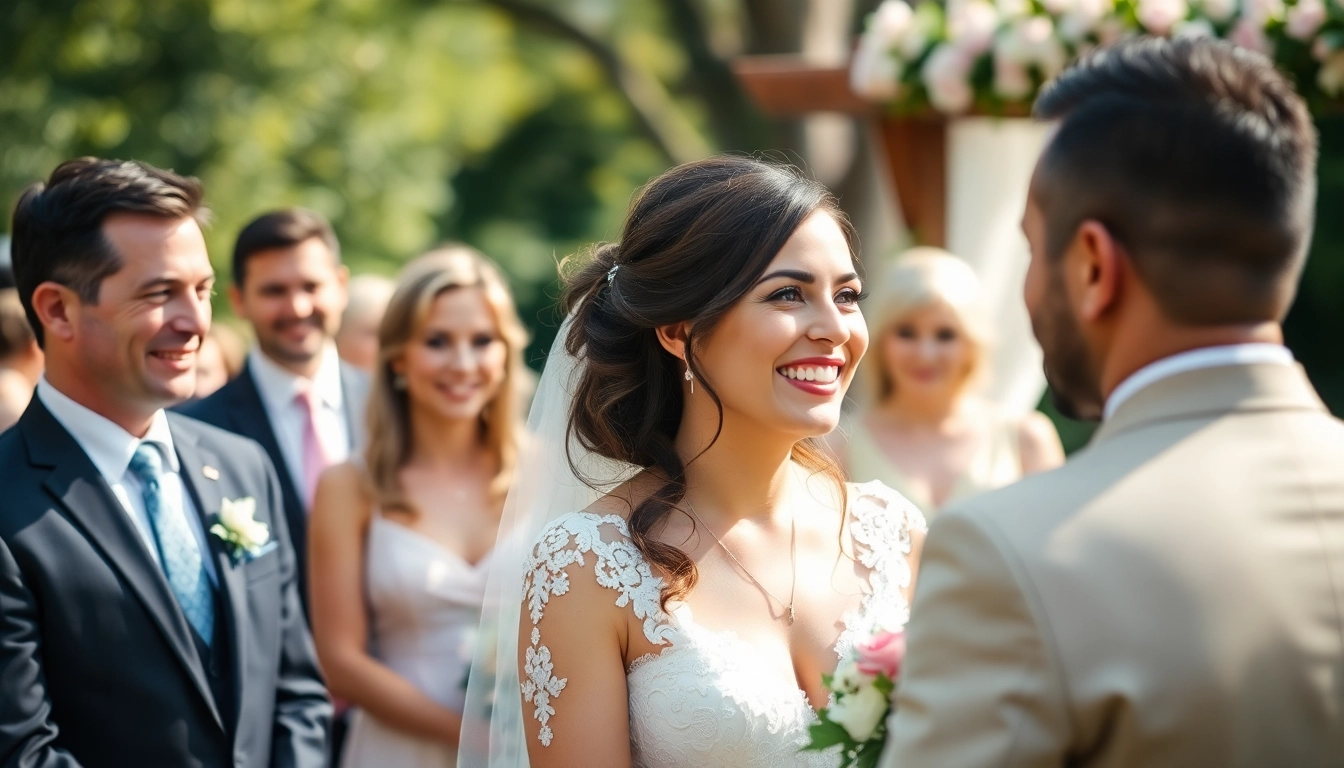 Professional eskuvo fotos capturing authentic wedding moments in beautiful outdoor setting with